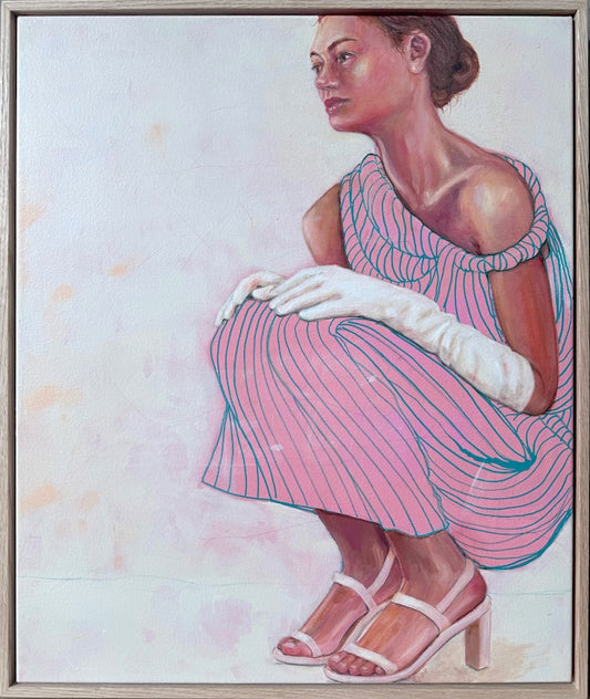 MidasTouch_painting-woman_white-gloves_Leah-Mariani-framed