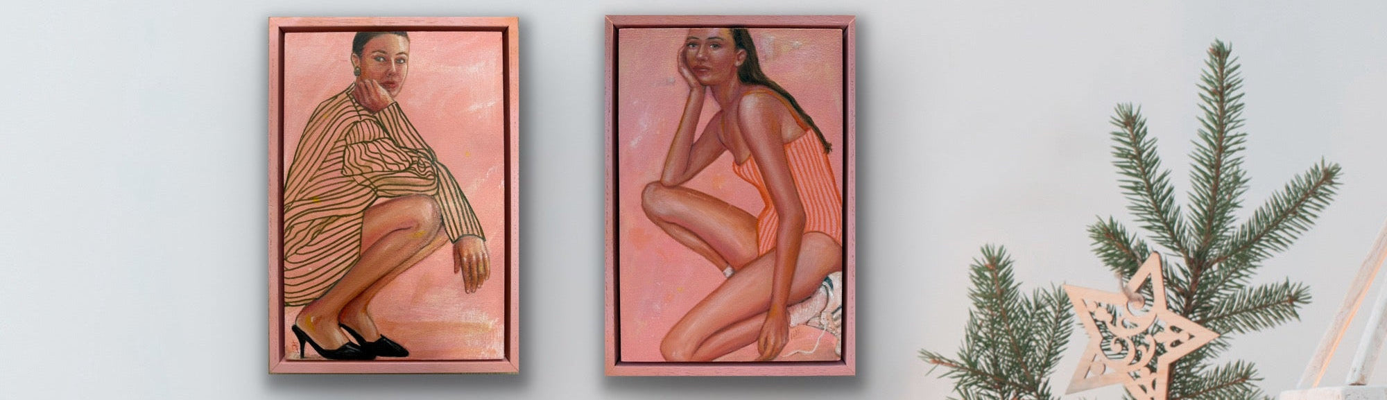 Mini painting artworks Christmas presents