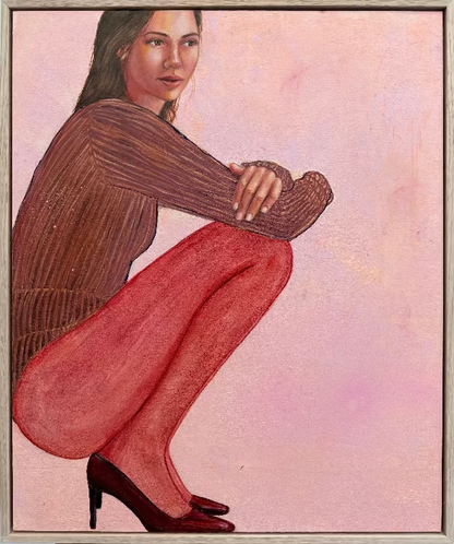 Night_Game_Framed_artwork_of_a_woman_by-Leah-Mariani