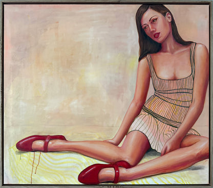 Offside figurative painting Leah Mariani