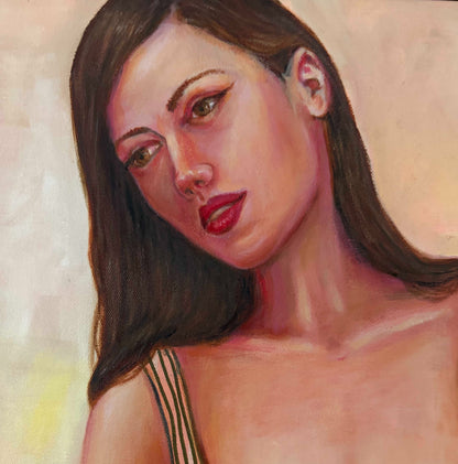Offside painting of woman detail