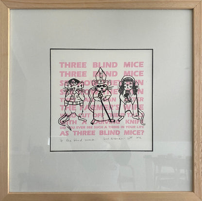 One Blind Mouse Three blind mice print