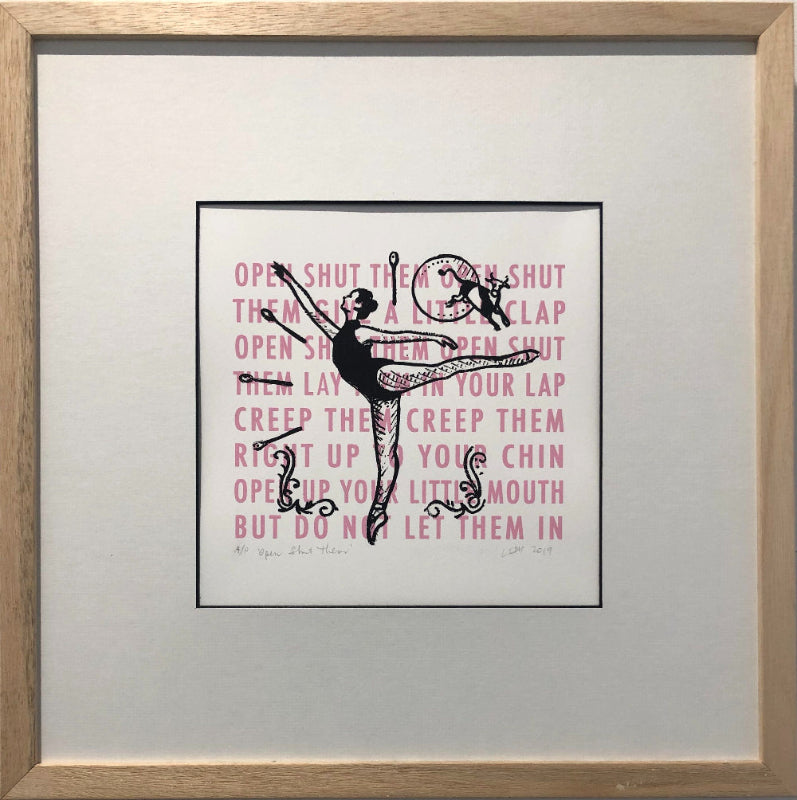 Open Shut Them ballet print framed