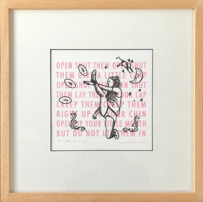 Open Shut Them footballer framed