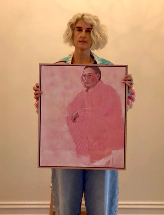 Painting-Starting_Block_artist_Leah-Mariani-pink-woman