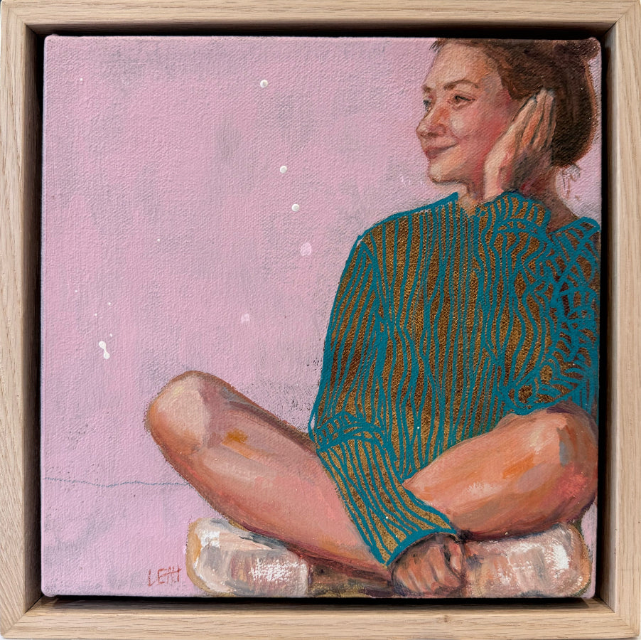 Post-Win_small_framed_figurative_painting-stipy-lady-crossed-leg