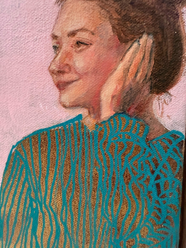 Post-Win_small_framed_figurative_painting-stipy-lady