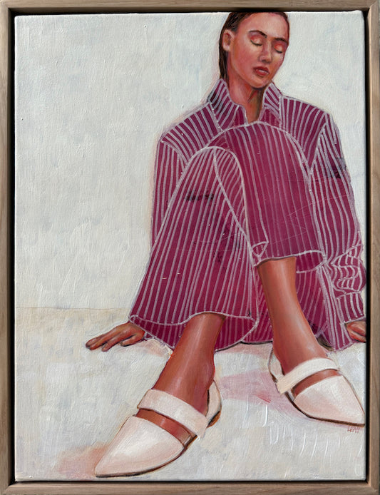 Product_Cross_Court_painting of a woman with stripes