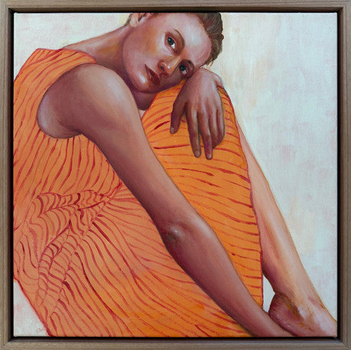Product Inner Centre orange figurative painting Leah Mariani