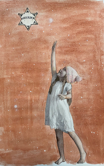 Reach for the Stars feminist screen print by leah Mariani