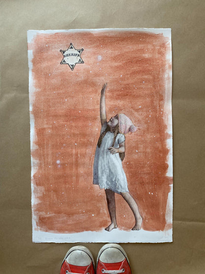 Reach for the Stars work on paper by Leah mariani
