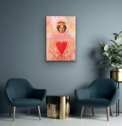 Red Queen of Hearts figuartive painting