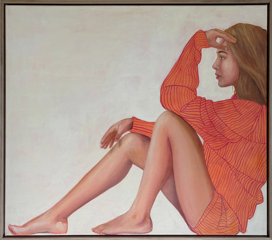 Relax figurative painting by Leah mariani