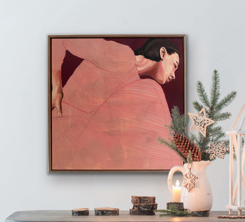 Rewind painting of woman by Leah Mariani