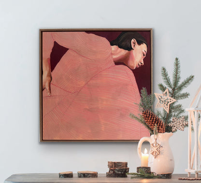 Rewind painting of woman by Leah Mariani