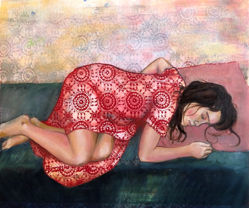 Sleeping Beauty painting by artst Leah Mariani