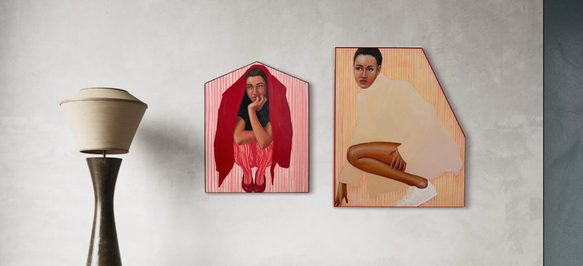 Two stylish painting by Leah Mariani