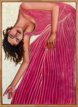 Wing Attack figurative painting Leah mariani