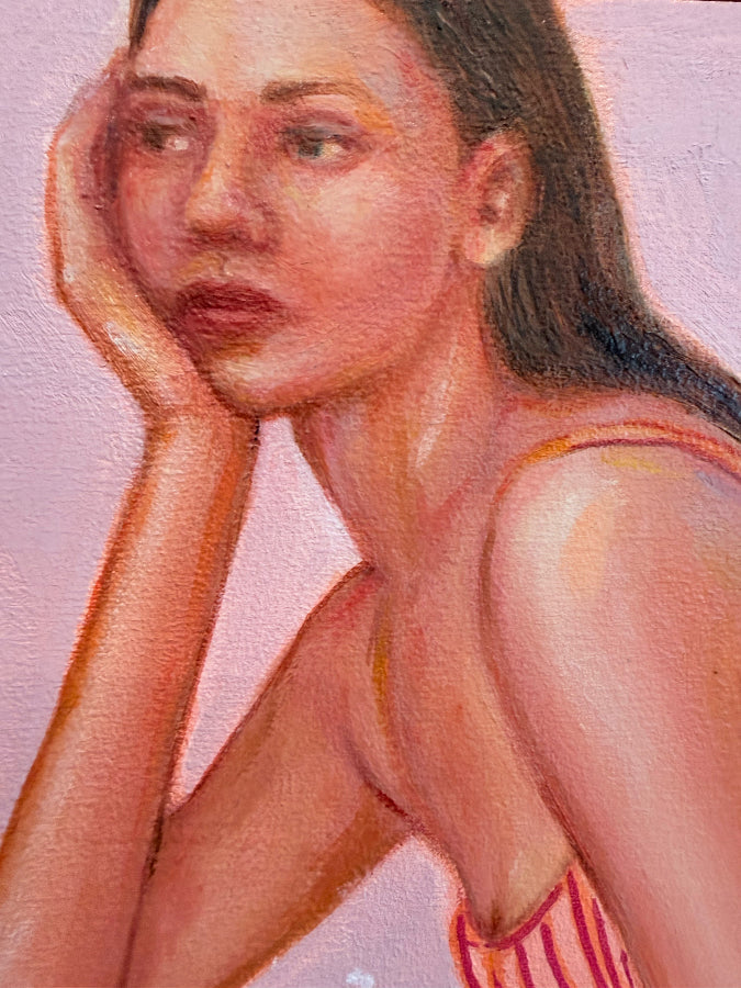keeping_Score_mini-painting-pink-frame-face-detail