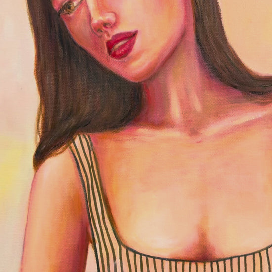 Offside video of figurative artwork closeup by artist Leah mariani