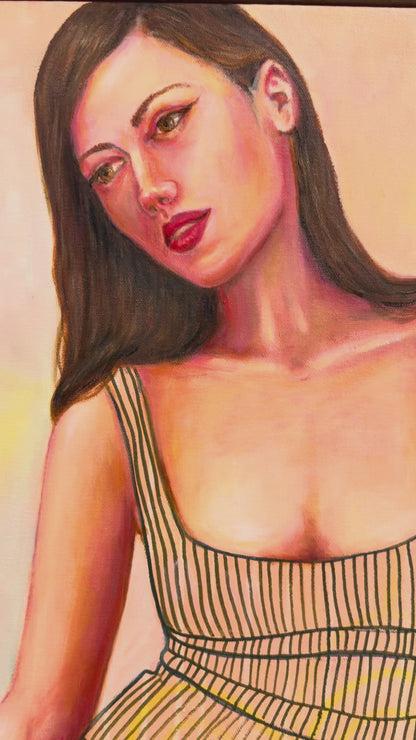 Offside video of figurative artwork closeup by artist Leah mariani