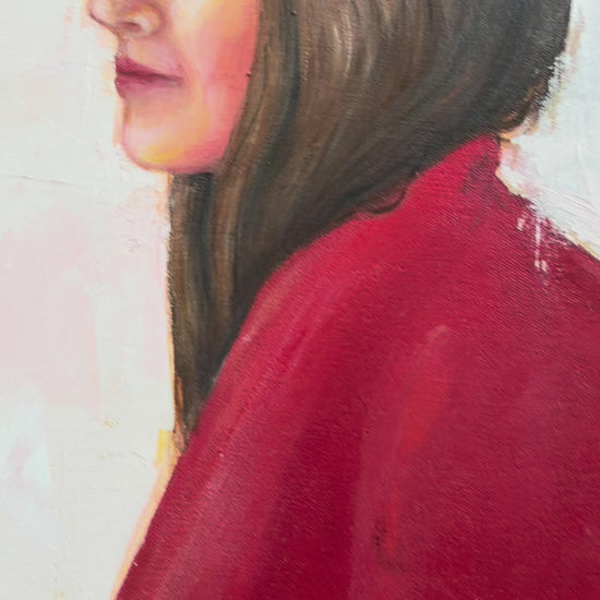 Make-a-Wish_Figurative-painting-woman-red-video