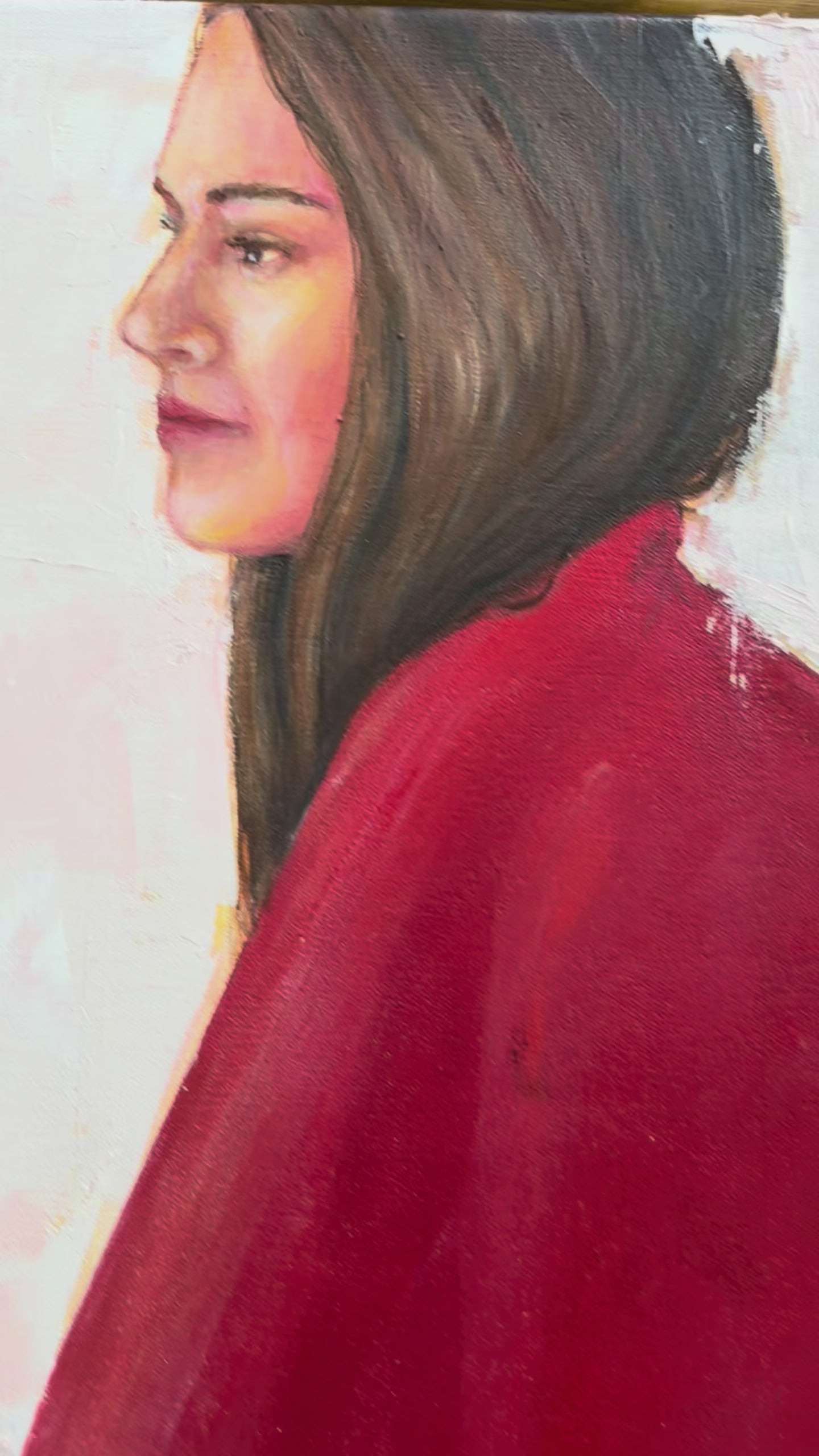 Make-a-Wish_Figurative-painting-woman-red-video